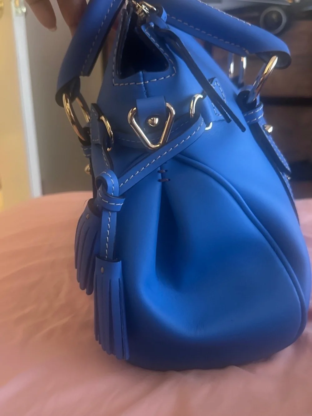 Dooney & Burk Blue Penrose Satchel Purse